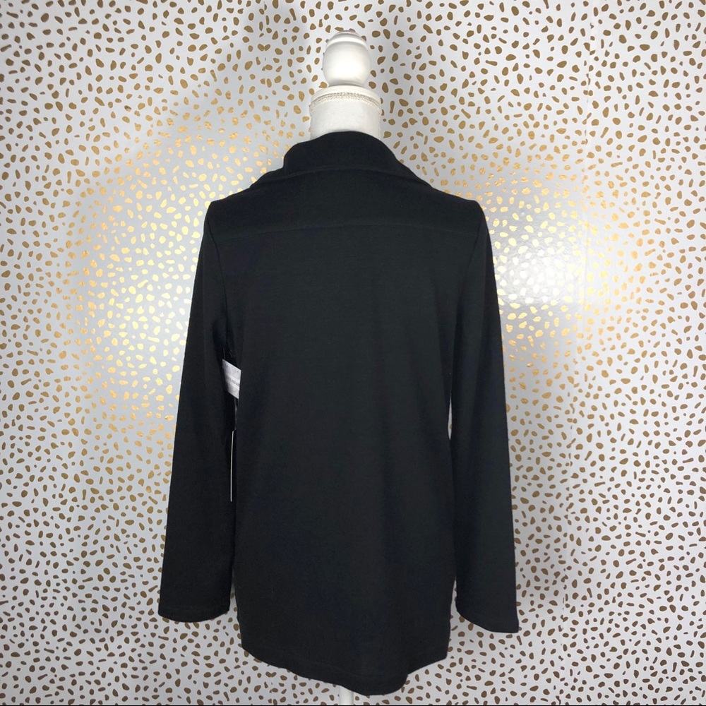 Doe + Rae - Black - Moto - Knit Zipper Jacket - Picture 6 of 7
